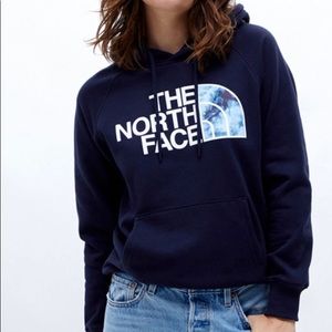The north face navy/blue half dome hoodie sweatshirt